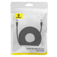 Мережевий кабель Baseus High Speed CAT7 10Gigabit Ethernet Cable (Braided Cable)10m Cluster Black (Колір 7073) - фото № 2
