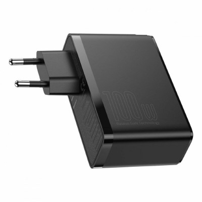 Мережевий зарядний пристрій Baseus GaN2 Pro Quick Charger 2C+2U 100W EU Black (CCGAN2P-L01) - зображення 4