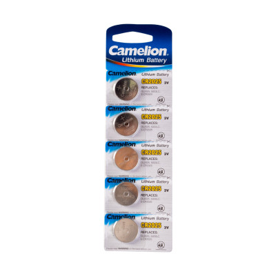 Батарейка CAMELION CR2025 Литиевая таблеточная батарея BP5 5шт (C-13005025) (4260033152657) - изображение 1