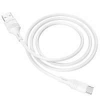 Кабель BOROFONE BX43 USB to Type-C 3A, 1m, PVC, PVC connectors, White (Цвет 7068) - фото № 4
