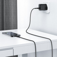 Кабель ACEFAST C4-01 Type-C to iP 3A, 30W, 1.8m, nylon, zinc connectors, Black (Цвет 7073) - фото № 6