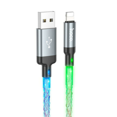 Кабель HOCO U112 Shine charging data cable for iP Grey (6931474788801) - зображення 1