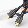 Кабель Vention Cotton Braided 8K HDMI-HDMI v2.1 Cable 1M Black (AAUBF) - зображення 3