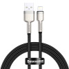 Кабель Baseus Cafule Series Metal Data Cable USB to IP 2.4A 1m Black (Черный)- № 3