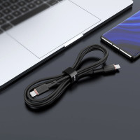 Кабель ACEFAST C2-03 Type-C to Type-C 3A, 60W, 1.2m, silicone, zinc connectors, Black (Колір Черный) - фото № 4