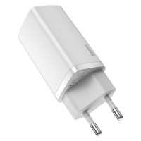Мережевий зарядний пристрій Baseus GaN2 Lite Quick Charger C+U 65W EU White (Колір 7068) - фото № 3