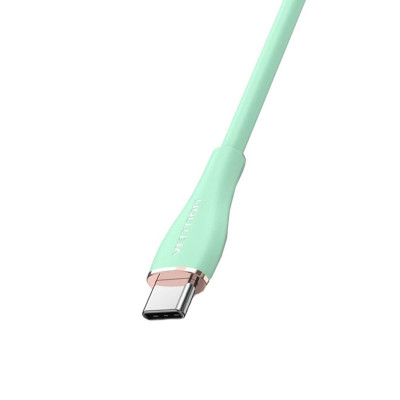 Кабель Vention USB 2.0 C Male to C Male 5A Кабель 2M Светло-зеленый силиконовый тип (TAWGH) - изображение 3