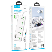 Мережевий подовжувач HOCO  AC13A Talento 5-position socket(1C3A) White (Цвет Білий) - фото № 6