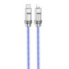 Кабель HOCO U113 Силиконовый зарядный кабель для передачи данных с твердым PD iP Синий (6931474790026)