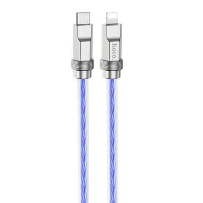 Кабель HOCO U113 Силиконовый зарядный кабель для передачи данных с твердым PD iP Синий (6931474790026) - изображение 1