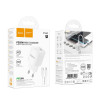 Мережевий зарядний пристрій HOCO C146A Charm single port PD20W charger set (C to C) (EU) White (Білий)- № 2