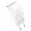 Мережевий зарядний пристрий HOCO C93A 3-портовое зарядное устройство для цифрового дисплея Easy charge Белый (6931474760593) - изображение 5