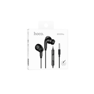 Навушники HOCO M101 Pro Crystal sound wire-controlled earphones with microphone Black - изображение 6