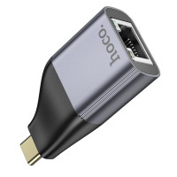 Перехідник HOCO UA35 Type-C to RJ45 adapter Metal Gray (Колір Metal Gray) - фото № 3