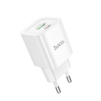 Мережевий зарядний пристрій HOCO C147A Charm PD20W+QC3.0 charger (EU) White (Колір Білий) - фото № 5