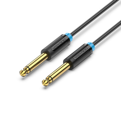 Кабель Vention 6.35mm TS Male to Male Audio Cable 1.5M Black (BAABG) - изображение 1