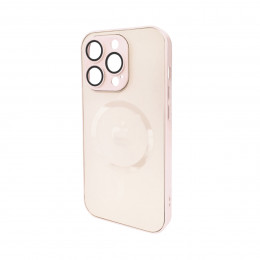 Чохол для смартфона AG Glass Matt Frame Color MagSafe Logo for Apple iPhone 14 Pro Max Chanel Pink