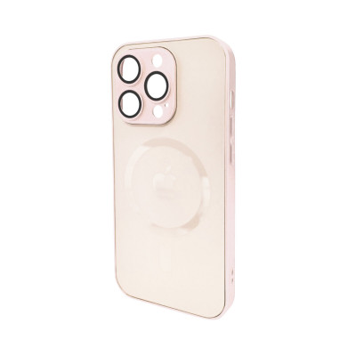 Чохол для смартфона AG Glass Matt Frame Color MagSafe Logo for Apple iPhone 14 Pro Max Chanel Pink (AGMattFrameMGiP14PMPink) - изображение 1