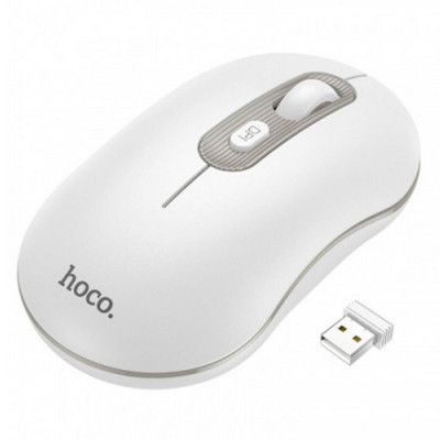 Миша Hoco GM21 Platinum 2.4G business wireless mouse White Gray - зображення 1