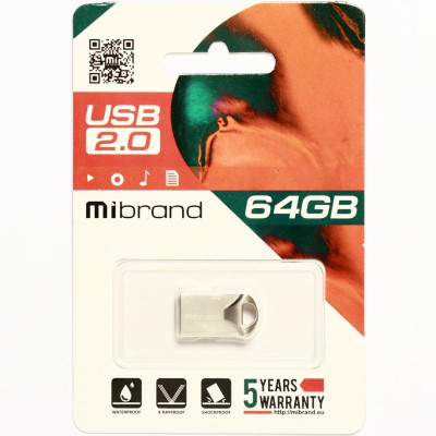 Flash Mibrand USB 2.0 Hawk 64Gb Silver - зображення 2