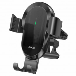 Тримач для мобiльного з БЗП HOCO CA105 Guide three-axis linkage wireless charging car holder Black