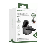 Бездротовий зарядний пристрій ACEFAST E18 Rubik's Cube 3-in-1 wireless charging holder Metal Gray (Цвет Metal Gray) - фото № 2