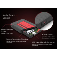Зовнішній жорсткий диск PHD External 2.5'' Apacer USB 3.1 AC633 1TB Red (color box)  - фото № 3