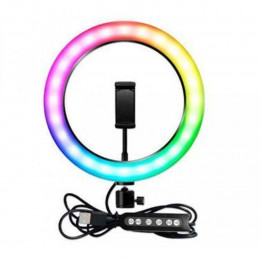 Кільцева світлодіодна RGB LED лампа 32 см Q12 з тримачем для телефону і пультом