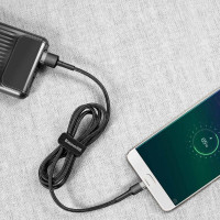 Кабель Baseus Cafule Cable USB For Micro 1.5A 2m Gray+Black (Колір Темно-серый) - фото № 6
