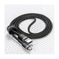 Кабель Baseus Cafule Cable USB For Micro 1.5A 2m Gray+Black (Колір Темно-серый) - фото № 5
