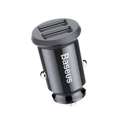 Автомобильное зарядное устройство пристрій Baseus Grain Car Charger 3.1A Black (CCALL-ML01) - изображение 3