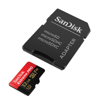 microSDXC (UHS-1 U3) SanDisk Extreme Pro A1 32Gb class 10 V30 (R100MB/s,W90MB/s) (adapter) - изображение 2