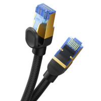 Мережевий кабель Baseus High Speed CAT7 10Gigabit Ethernet Cable (Braided Cable)10m Cluster Black (Колір 7073) - фото № 3