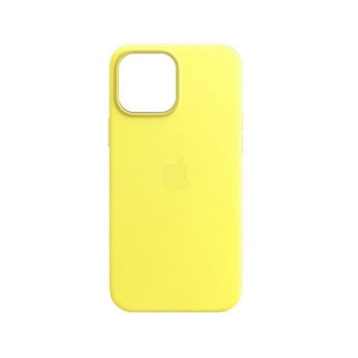 Чохол для смартфона Leather AAA Full Magsafe IC for iPhone 15 Pro Max Canary Yellow - изображение 1