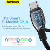 Кабель Baseus Pudding Series Fast Charging Cable Type-C to Type-C 100W 1.2m Cluster Black (Cluster Black)- № 8