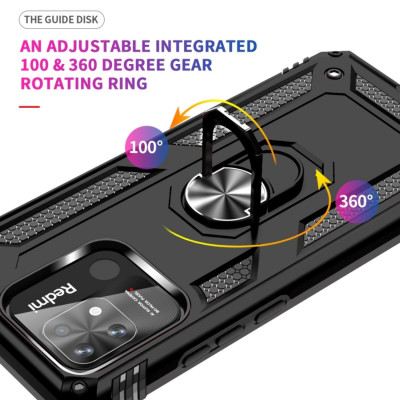 Чохол для смартфона Cosmic Robot Ring for Xiaomi Redmi 12C Black - изображение 4