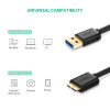 Кабель UGREEN US130 USB 3.0 A Male to Micro USB 3.0 Type B Male Cable 1m (Black) (UGR-10841) - № 3