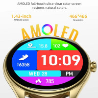 Смарт-годинник HOCO Y22 AMOLED Smart sports watch(call version) Silver (Цвет Silver) - фото № 5