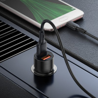 Автомобільний зарядний пристрій BOROFONE BZ19B Wisdom 36W dual port QC3.0 car charger set(Micro) Black (Цвет Черный) - фото № 3