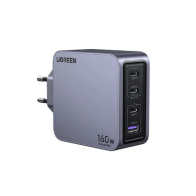 Зарядний пристрій UGREEN X763 Nexode Pro 160W 4-Port GaN Fast Charger Set EU(UGR-25877) - зображення 1
