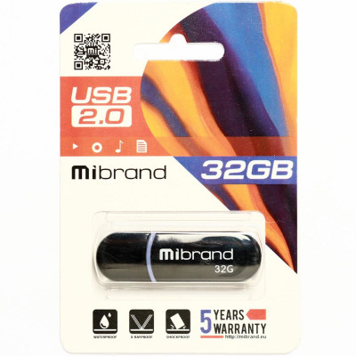 Flash Mibrand USB 2.0 Panther 32Gb Black - изображение 2