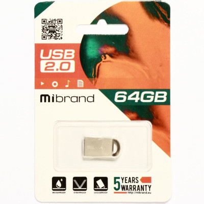 Flash Mibrand USB 2.0 Lynx 64Gb Silver - изображение 2