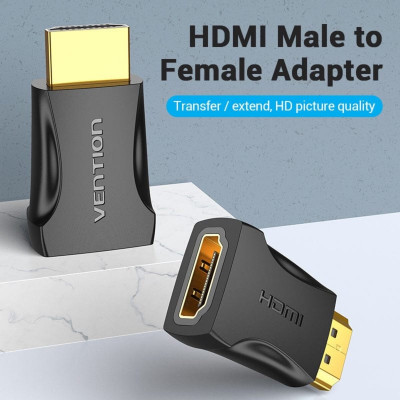 Адаптер Vention HDMI Male to Female Adapter Black (AIMB0) - изображение 6