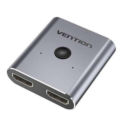 Адаптер Vention 2-Port HDMI Bi-Direction Switcher Silver (AFUH0) (AFUH0) - зображення 1