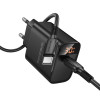 Мережевий зарядний пристрій BOROFONE BA97A Ilustre single-port PD30W charger with digital display set (C to C) (EU) Black (7073)- № 3