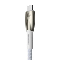 Кабель Baseus Glimmer Series Fast Charging Data Cable USB to Type-c 100W 1m White (Цвет Білий) - фото № 3