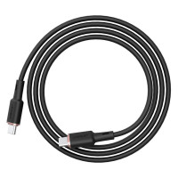 Кабель ACEFAST C2-03 Type-C to Type-C 3A, 60W, 1.2m, silicone, zinc connectors, Black (Колір Черный) - фото № 2
