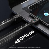 Кабель Usams US-SJ684 Type-C TO Type-C 100W 1.2m black (Цвет Black) - фото № 3