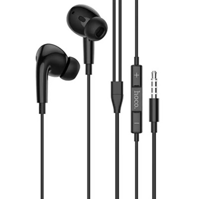 Навушники HOCO M101 Pro Crystal sound wire-controlled earphones with microphone Black - изображение 1