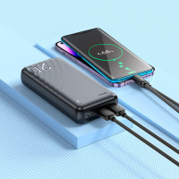 Зовнішній акумулятор HOCO J123A Element power bank(20000mAh) Black (Колір Черный) - фото № 6